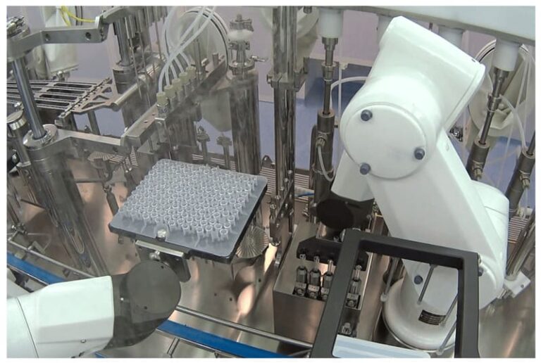 robotics based nested pre filled syringe filling machine with debagging1